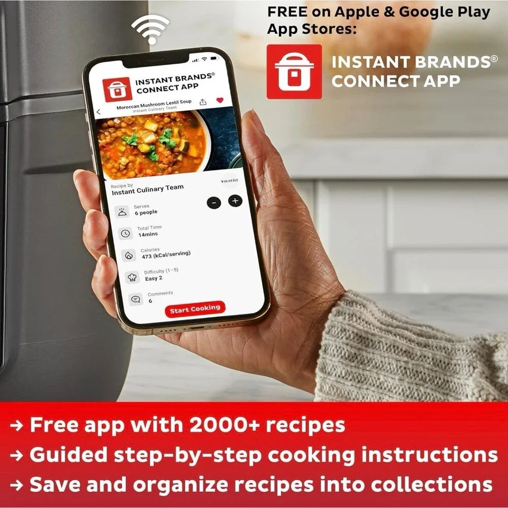 Qulti-Use Air Fryer Lid with Base Compatible with Air Fryer